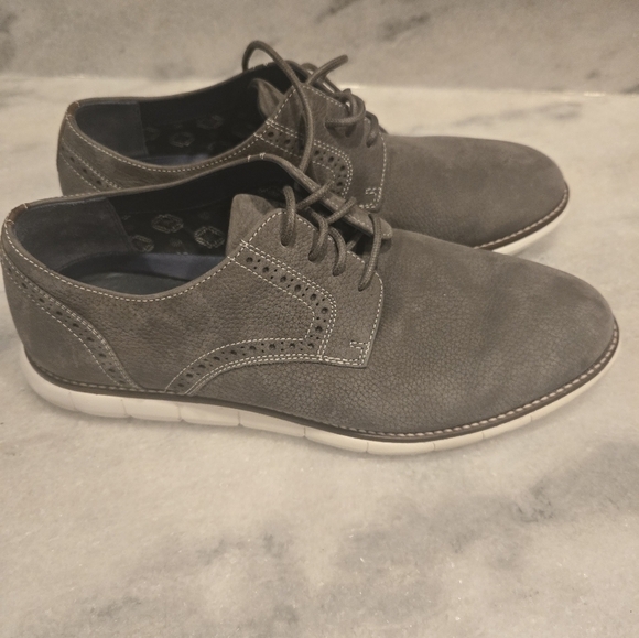 Johnston Murphy PLAIN TOE MEN'S SHOES SIZE 8.5 M GRAY NUBUCK JOHNSTON MU… - Picture 12 of 14